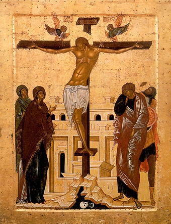 Распятие. Икона XV в. Кирилло-Белозерский монастырь